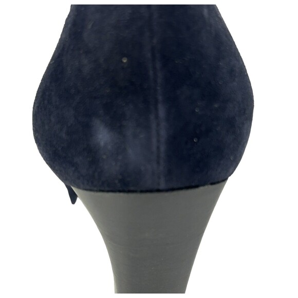 Yves Saint Laurent YSL Blue Suede Pumps Shoes Block Heel MISMATCHED 7M & 7N Vtg - Picture 10 of 15